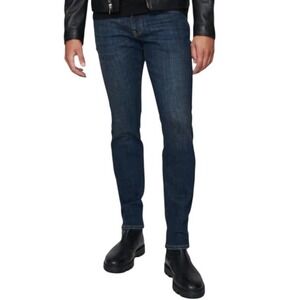 DSTLD Men's Skinny Slim Jeans in Dark Worn Wash 32X34